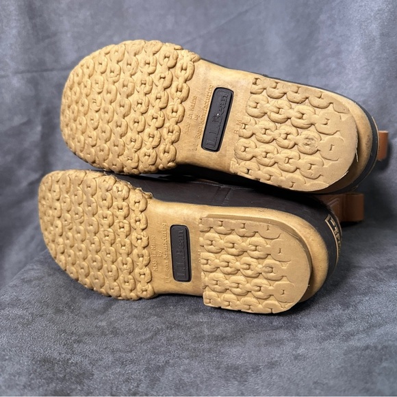 L.L. Bean Bean Boots Leather/Rubber Duck Boot Waterproof Core Size 7 BM Preppy - Picture 7 of 10